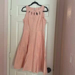 Voodoo Vixen Peach checkered Dress